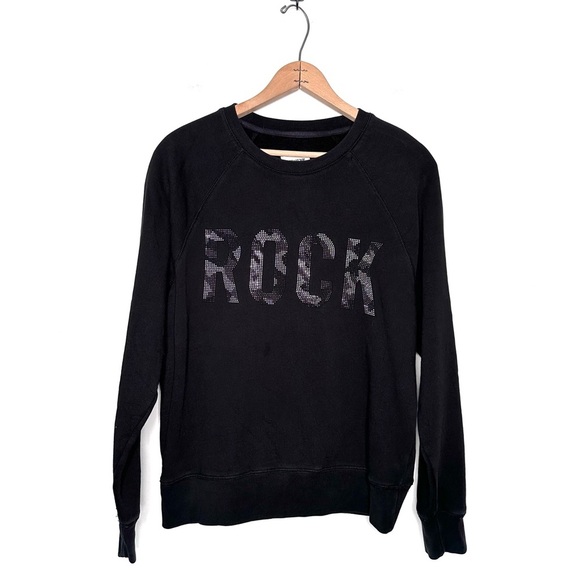 Zadig & Voltaire | Black Upper Camo Rock Strass Jeweled Sweatshirt Size Small - Picture 2 of 8